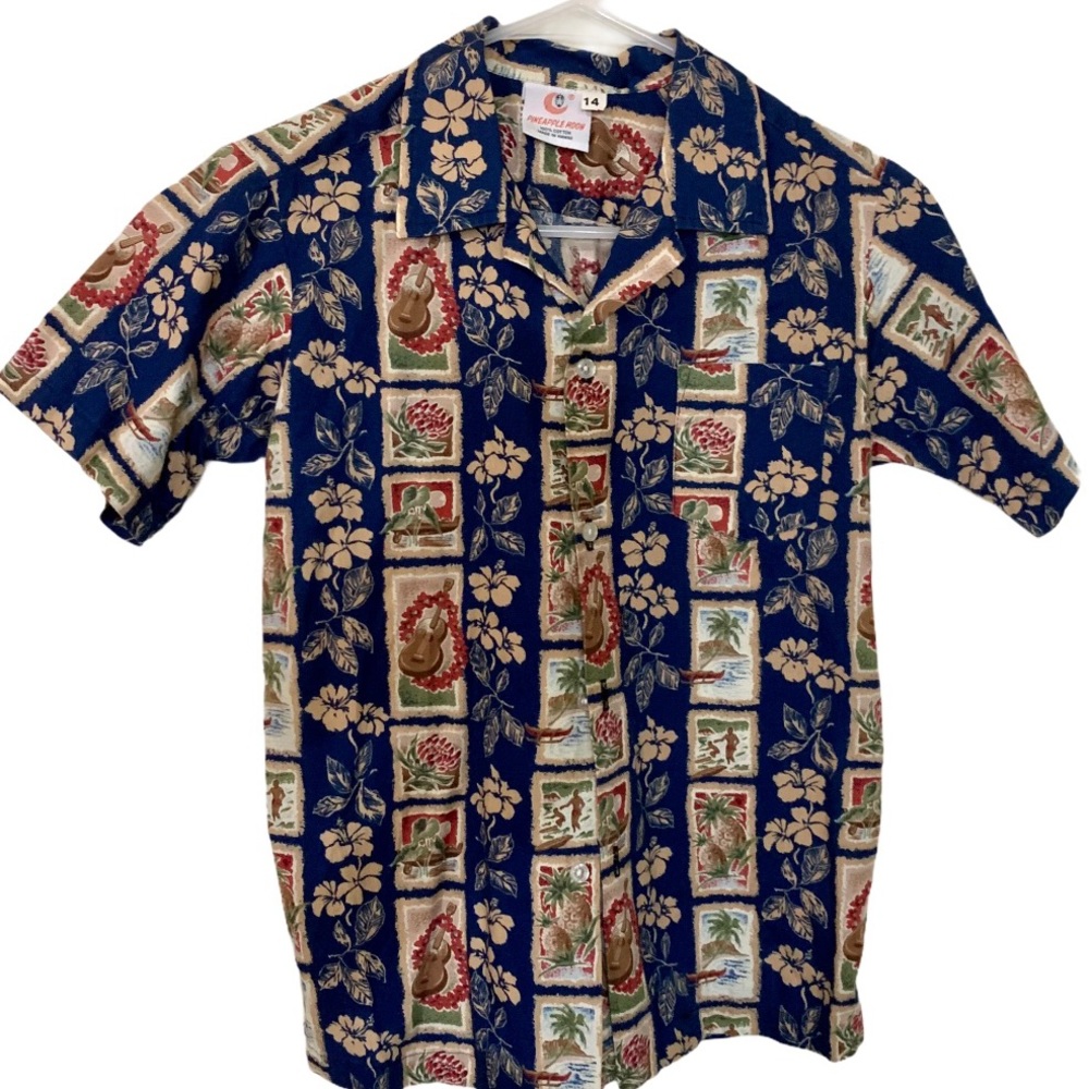 Pineapple Moon Boys Button Down Blouse